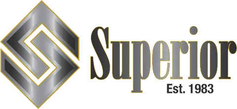 Superior logo with geometric design, established 1983.