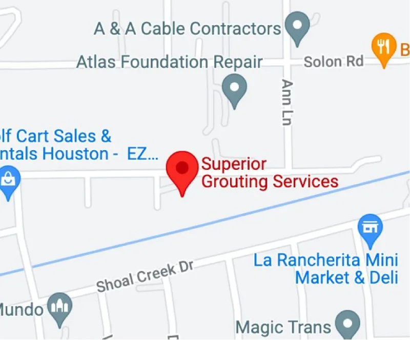 Map showing Superior Grouting Services location.