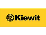 Kiewit company logo on yellow background.
