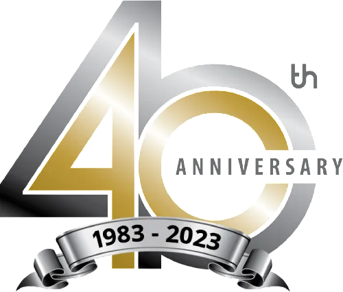 40th anniversary logo from 1983 to 2023.
