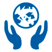 Icon for global environmental care.