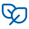 Blue intertwined geometric shapes logo.