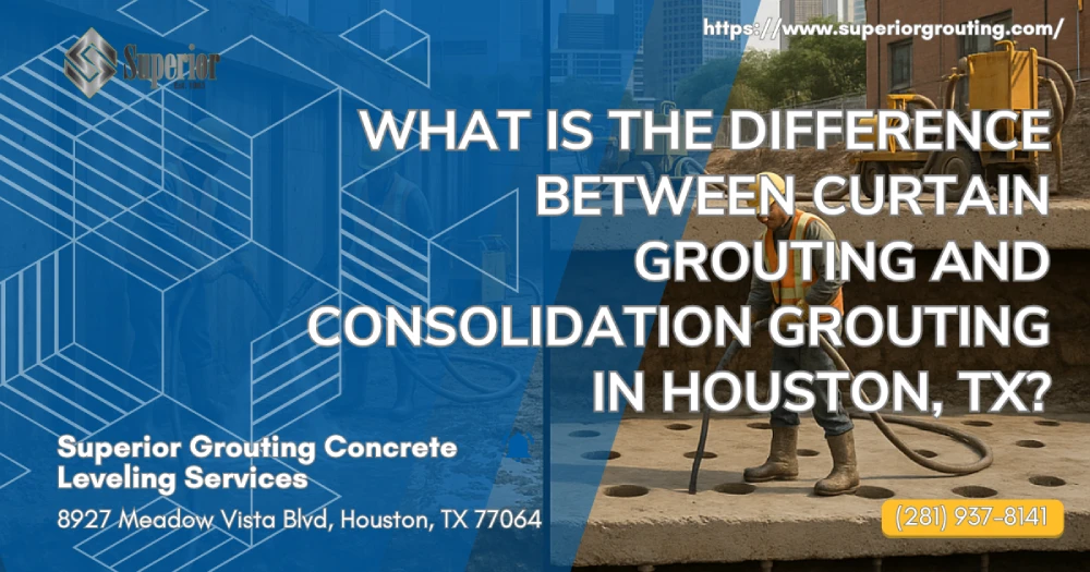What Is the Difference Between Curtain Grouting and Consolidation Grouting in Houston, TX?