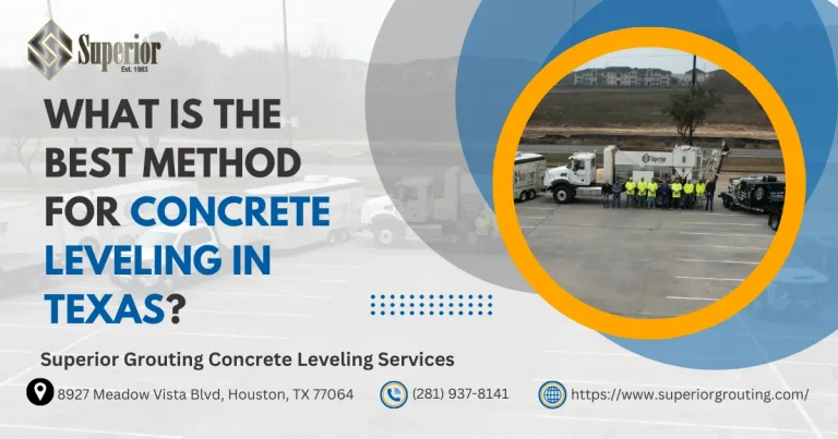 Superior Grouting team and trucks for concrete leveling in Texas