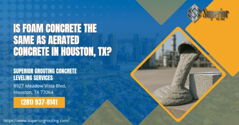 Advertisement for concrete services in Houston, Texas.