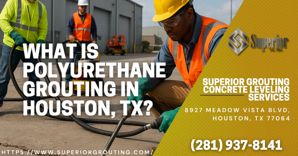 Workers performing polyurethane grouting in Houston, Texas.