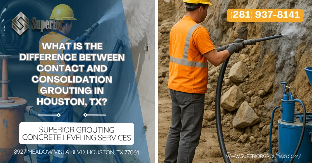 What Is the Difference Between Contact and Consolidation Grouting in Houston, TX?