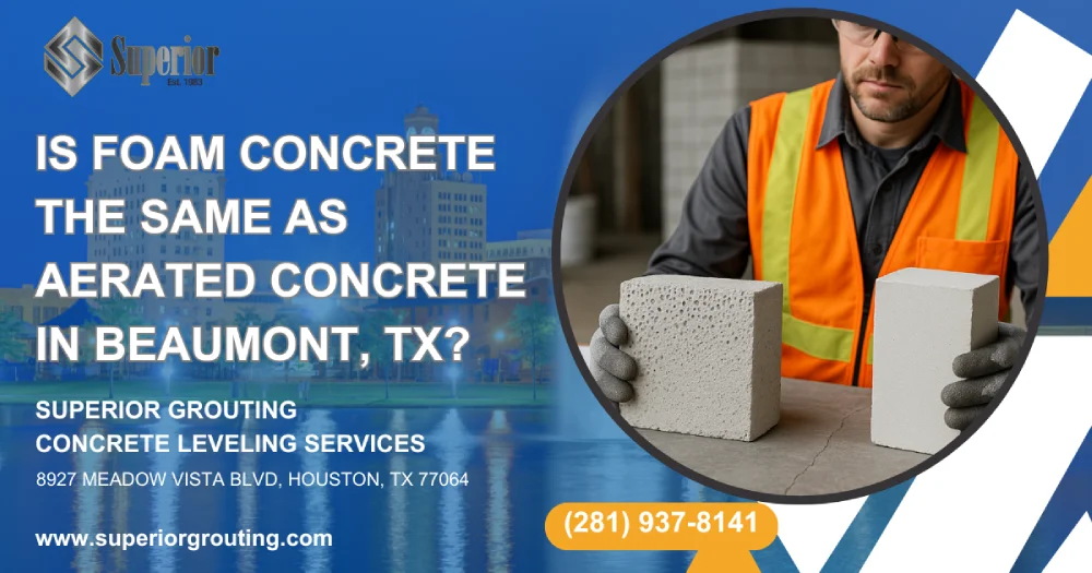 Is Foam Concrete the Same as Aerated Concrete in Beaumont, TX?