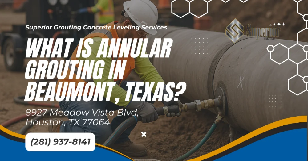 Annular grouting service in Beaumont, Texas advertisement.