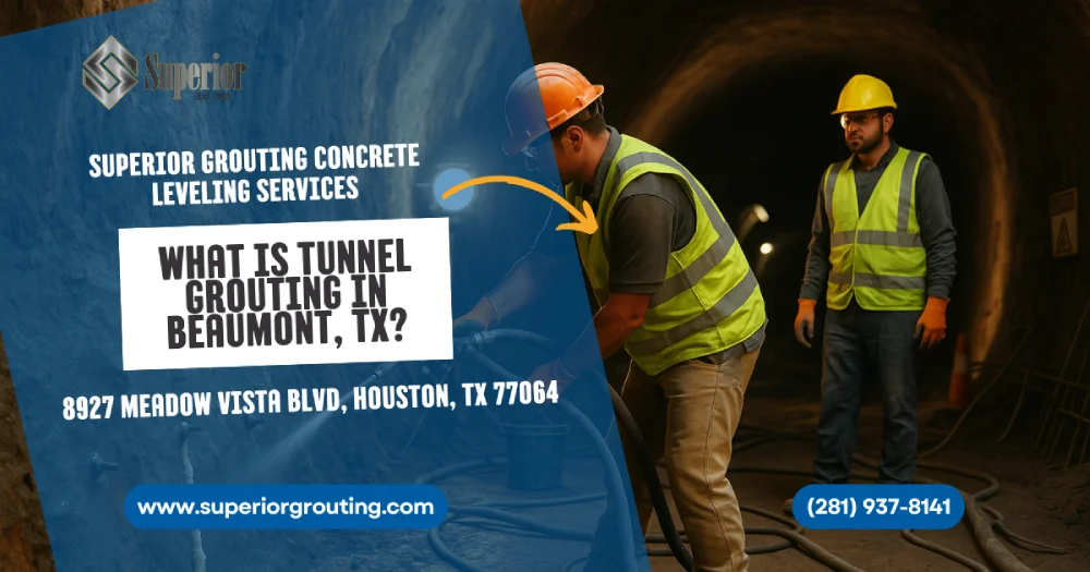 Tunnel grouting service in Beaumont, Texas information.