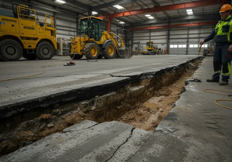 Causes of Sinking Concrete Slabs in Industrial Facilities