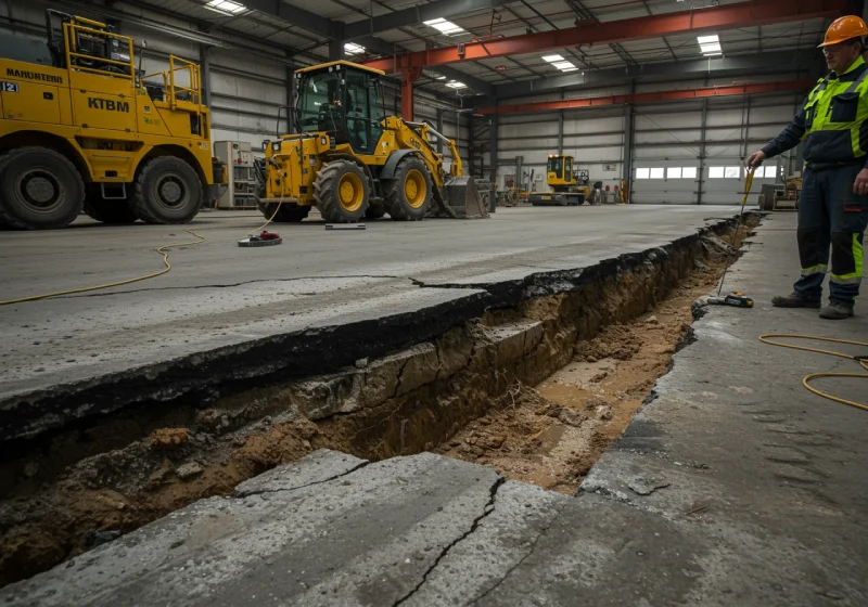Causes of Sinking Concrete Slabs in Industrial Facilities
