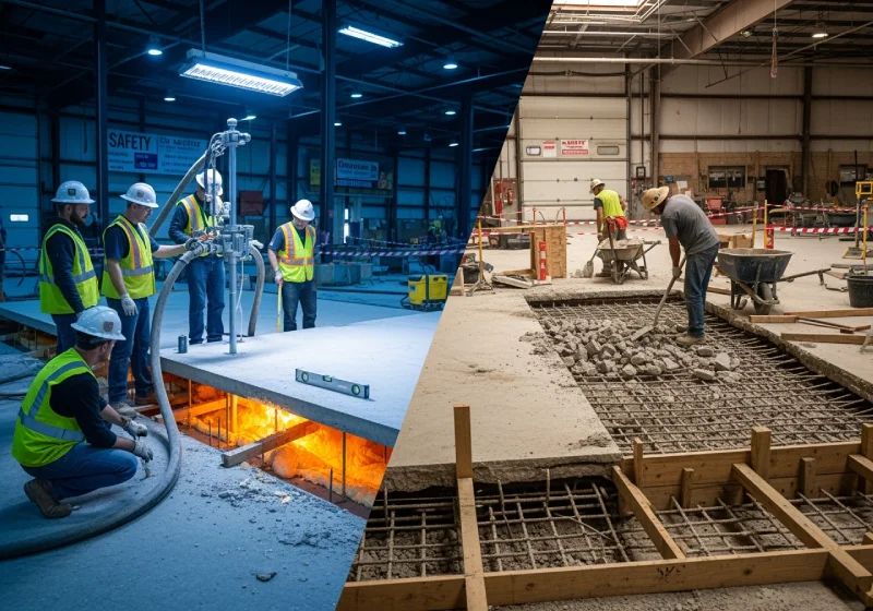 Polyurethane Injection Versus Replacement for Industrial Slab Repair