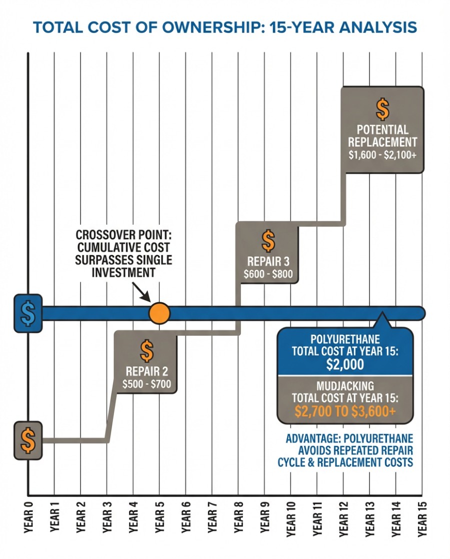 15-year-cost-comparison-mudjacking-vs-polyurethane-timeline-vector