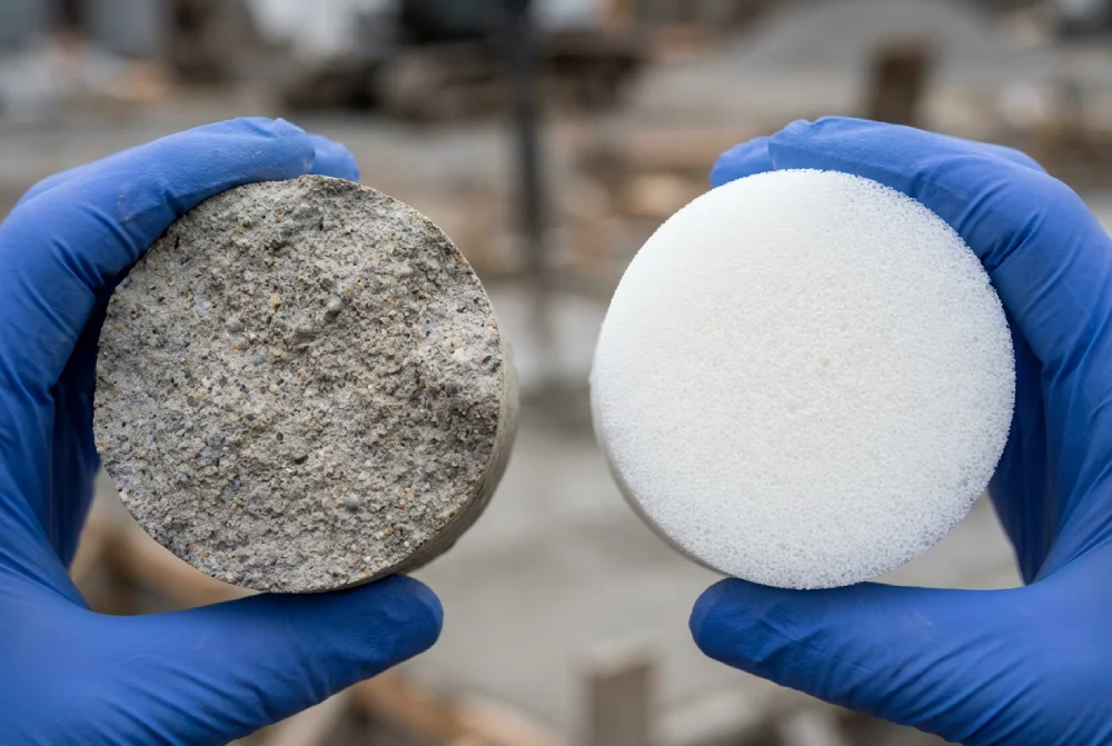 cement-compaction-grout-core-versus-polyurethane-foam-cross-section