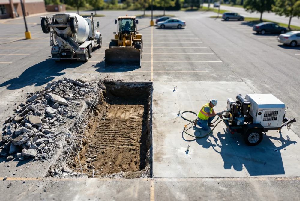 slab-replacement-demolition-next-to-polyurethane-injection-repair