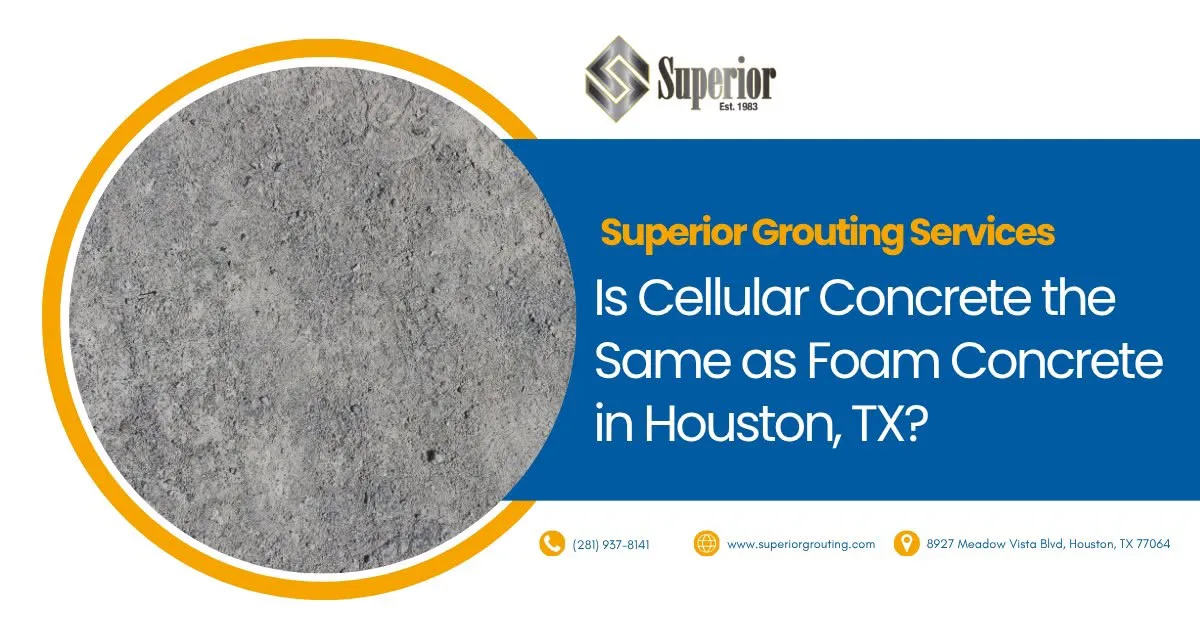 Superior Grouting concrete services graphic Houston TX