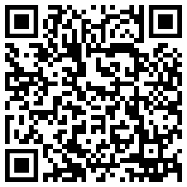 Black and white QR code graphic