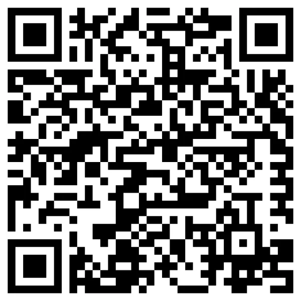 Black and white QR code square graphic