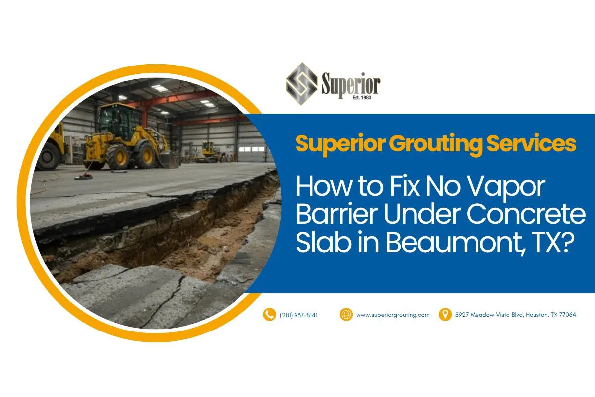 Warehouse floor trench for concrete slab repair