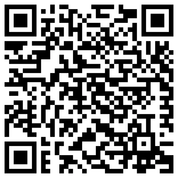 Black-and-white QR code on a white background