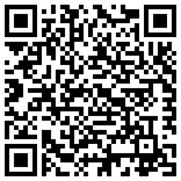 Black-and-white QR code on a white background