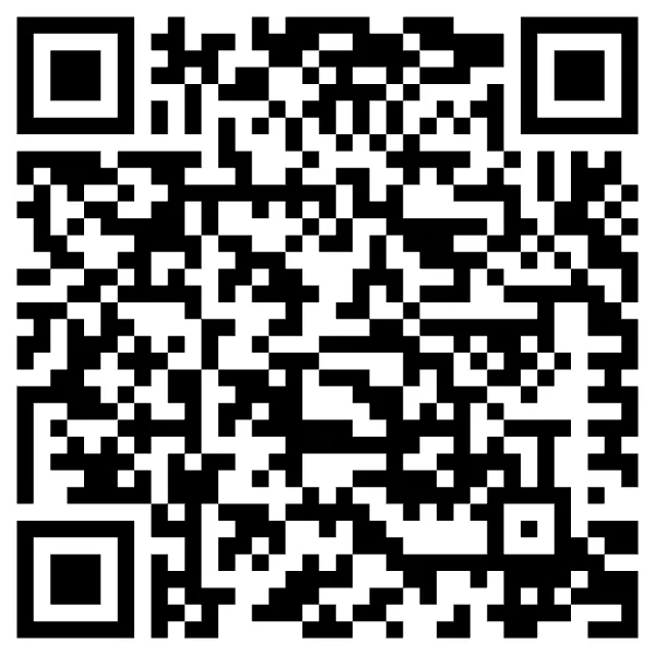 Black-and-white QR code on white background