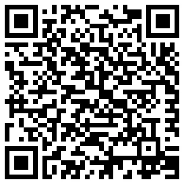Black-and-white QR code on a white background