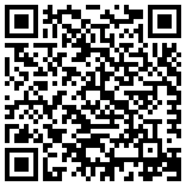 Black-and-white QR code on a white background