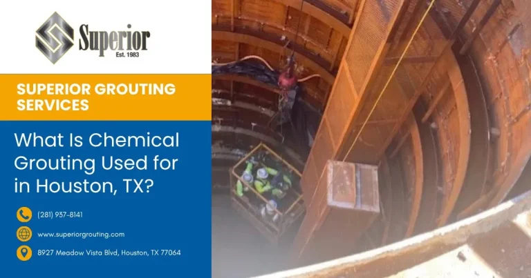 Superior Grouting Services chemical grouting work inside a tunnel
